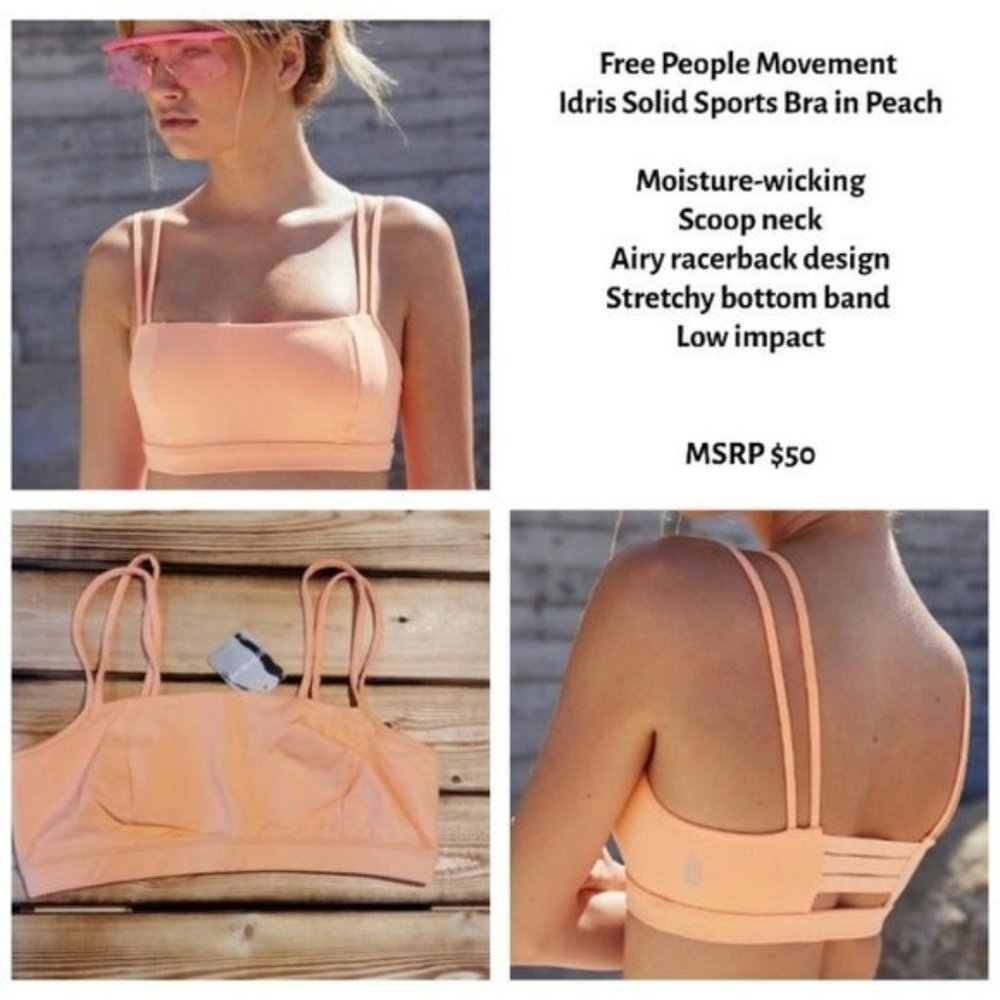 Free People Idris Solid Sports Bra NWT
